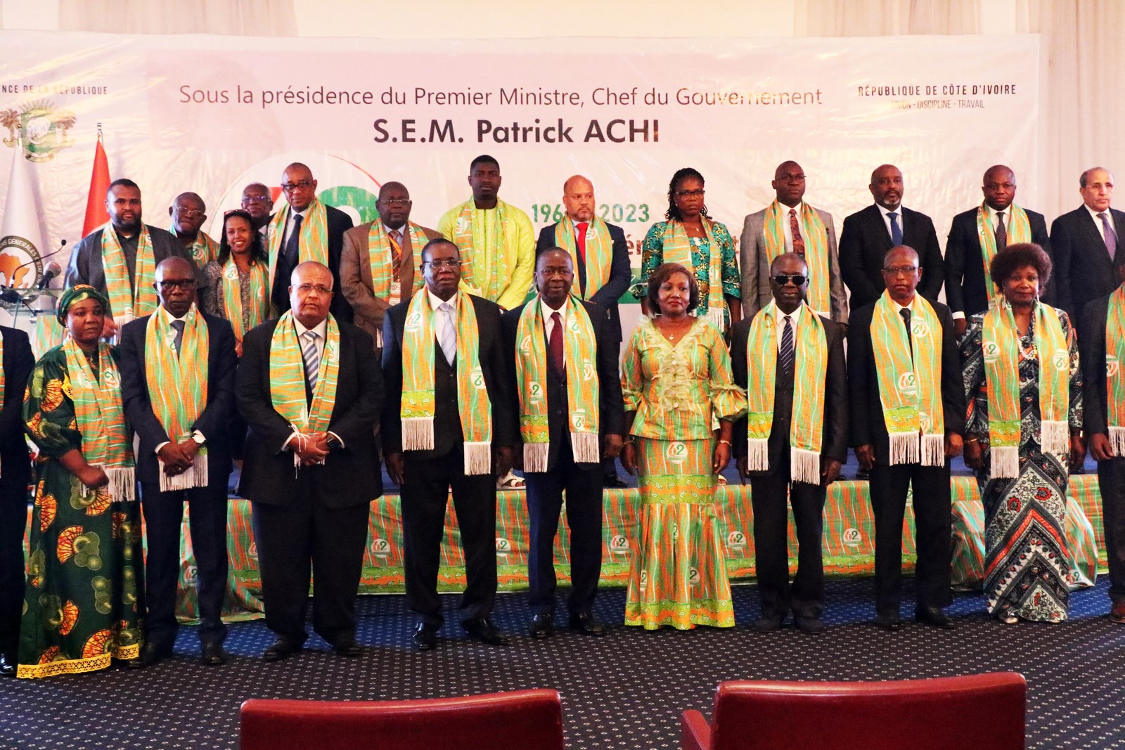 Commémoration des 62 ans de l'IGE: Cérémonie solennelle d'ouverture des activités, au Sofitel Hôtel Ivoire d'Abidjan en présence du Président du Sénat, Jeannot Kouadio-Ahoussou.